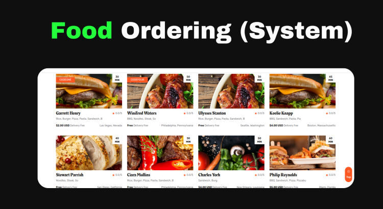I Will Set Up a Professional Food Ordering System for You